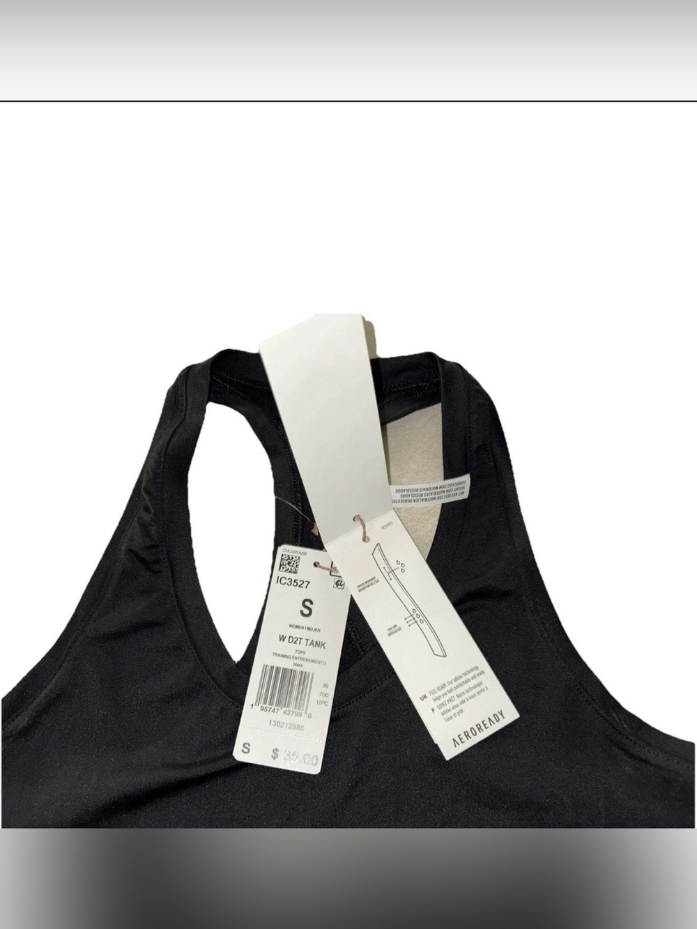 Adidas Women’s Black Dry Feel D2T Activewear Athletic Performance Training Tank - Picture 5 of 6